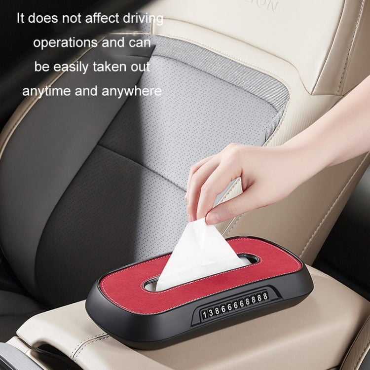 Car Sun Visor Hanging Sunroof Seat Back Tissue Box, Color: Leather Black - free shipping - PMC Jewellery - Order now!