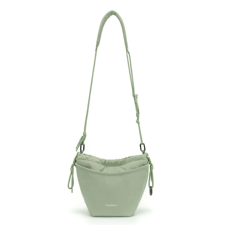 Cwatcun D159 Cloud Drawstring Camera Bag Shoulder Crossbody Photo Bag(Light Green) - free shipping - PMC TechLife - Order now!