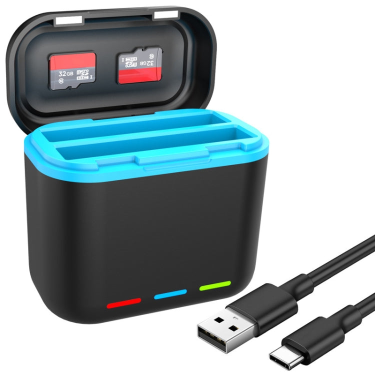 For Insta360 X3 Battery Charger Dual Battery Storage Charging Case(Black) - free shipping - PMC TechLife - Order now!