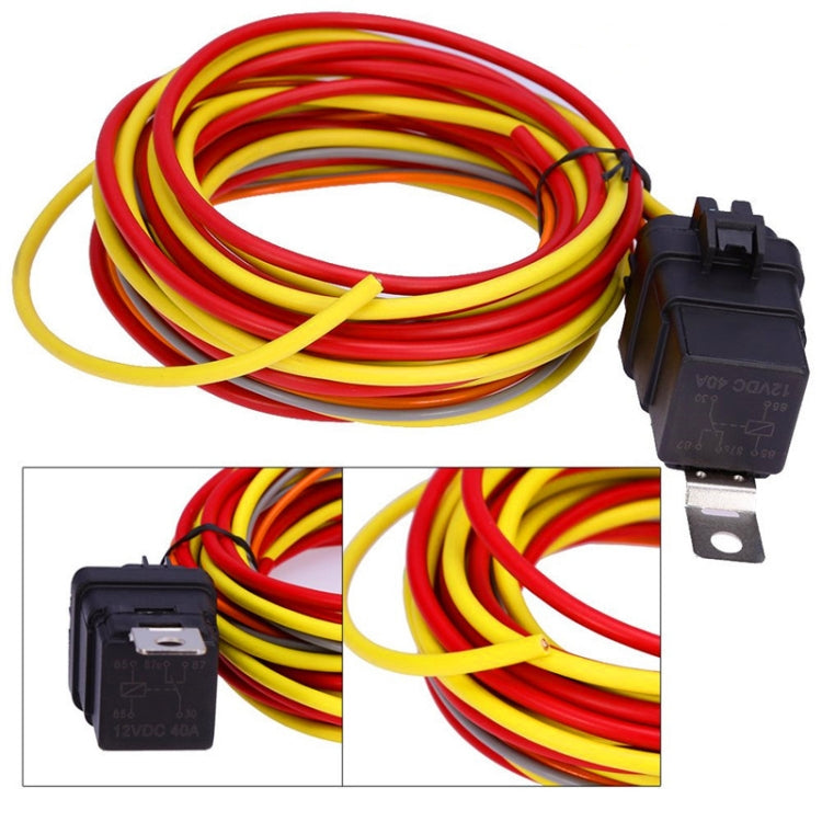 40A Dual Electric Thermostat Cooling Fan Wiring Harness Kit(40A 12V 4-pin) - free shipping - PMC Jewellery - Order now!