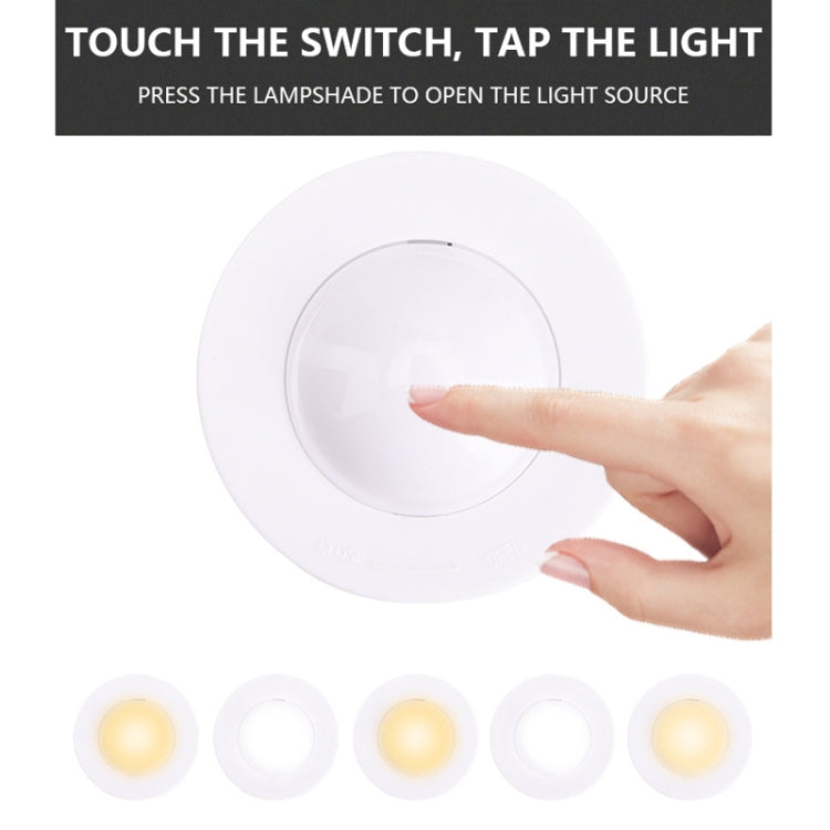 Remote Control Induction Night Light Bedroom Wardrobe LED Push-Button Light(2 Remote Controls + 3 White + 3 Warm) - Night Lights by PMc TechLife | Online Shopping South Africa | PMc TechLife | Buy Now Pay Later Mobicred