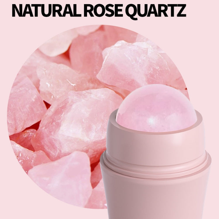 Natural Rose Quartz Face Oil Absorbing Roller Volcanic Stone Facial Skin Repair Cleansing Massager(Grey) - free shipping - PMC TechLife - Order now!