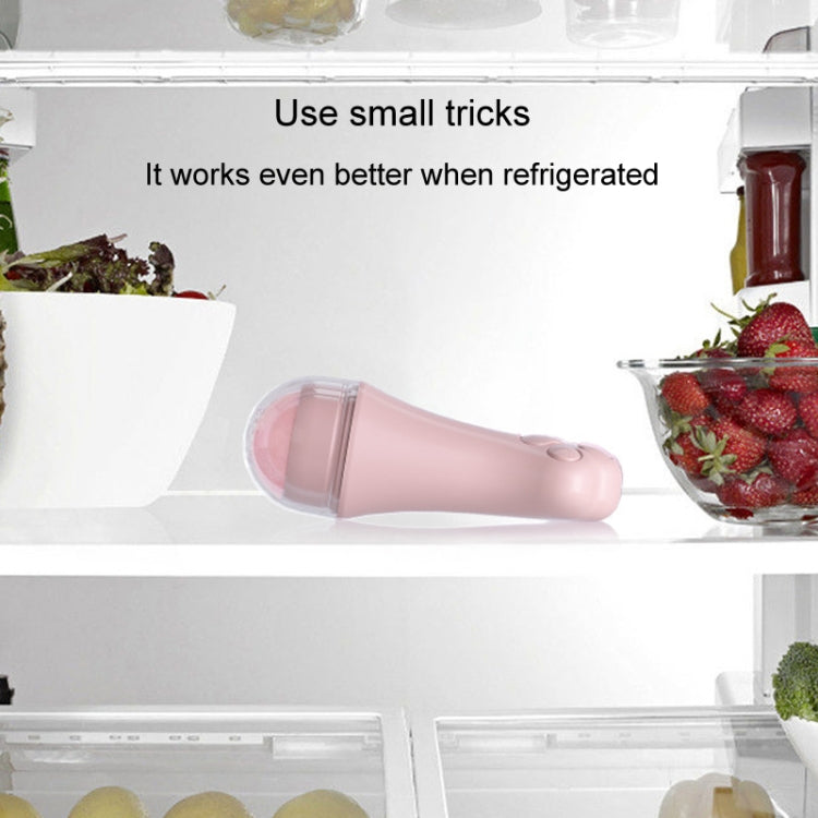 Natural Rose Quartz Face Oil Absorbing Roller Volcanic Stone Facial Skin Repair Cleansing Massager(Pink) - free shipping - PMC TechLife - Order now!