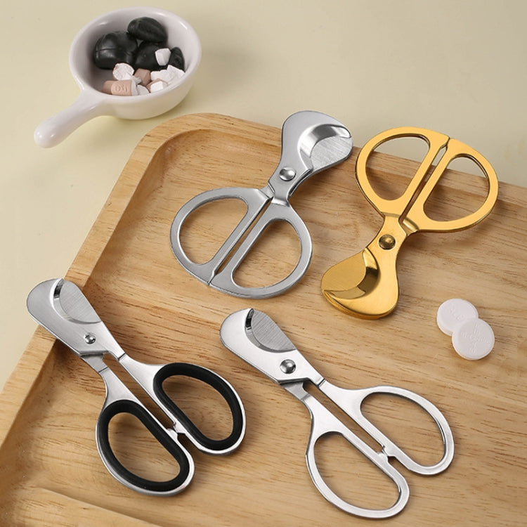 Portable Pill Cutter Stainless Steel Cigar Dispensing Scissors, Style: Round Handle Silver - free shipping - PMC TechLife - Order now!