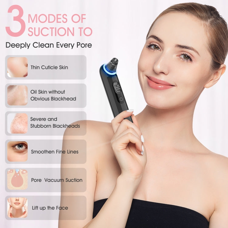 Electric Beauty Instrument Face Pore Remover Blackhead Acne Cleaner(Black) - Beauty Instrument by PMc TechLife | Online Shopping South Africa | PMc TechLife | Buy Now Pay Later Mobicred