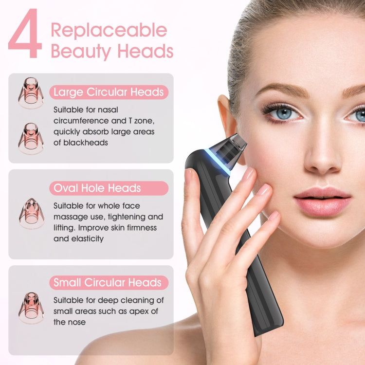 Electric Beauty Instrument Face Pore Remover Blackhead Acne Cleaner(Black) - Beauty Instrument by PMc TechLife | Online Shopping South Africa | PMc TechLife | Buy Now Pay Later Mobicred