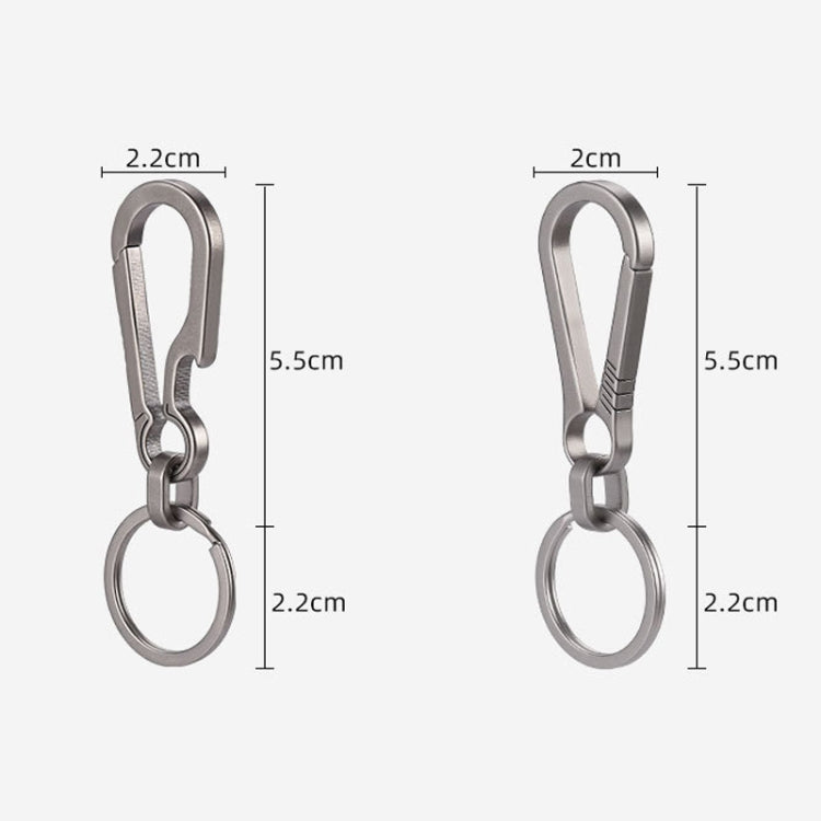 Titanium Alloy Car Keychain Multifunctional Simple Loss Prevention Belt Charm Ring, Style: Classic Model - Key Rings by PMC TechLife | Online Shopping South Africa | PMC TechLife | Buy Now Pay Later Mobicred