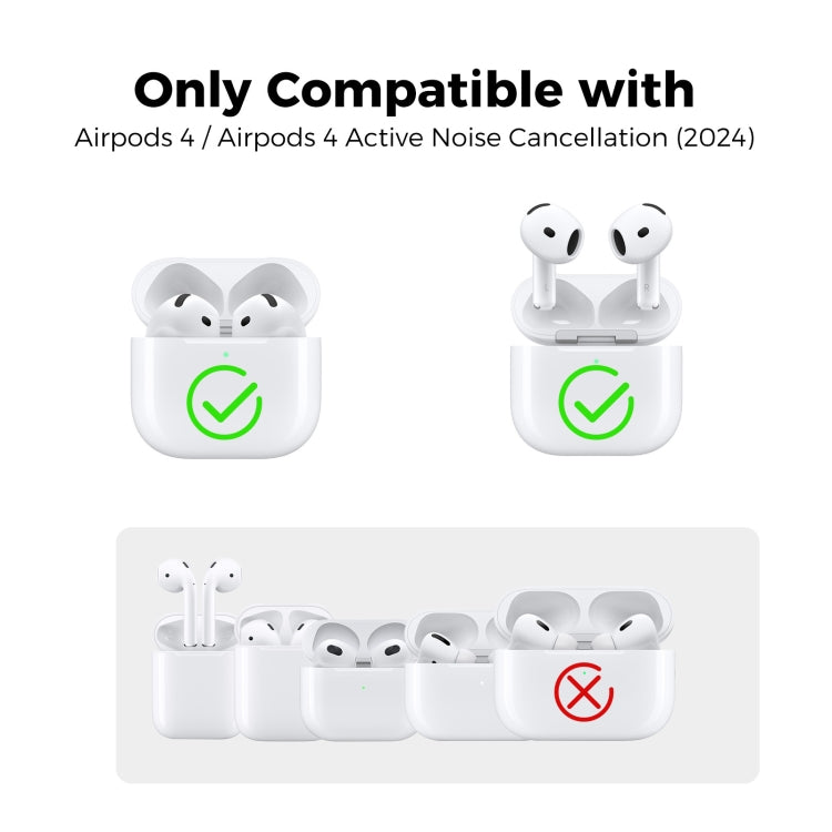 For Airpods 4 AhaStyle WG163 Earphone Drop-Proof Dust-Proof Silicone Protective Case With Cleanning Pen(Pink) - free shipping - PMC Jewellery - Order now!