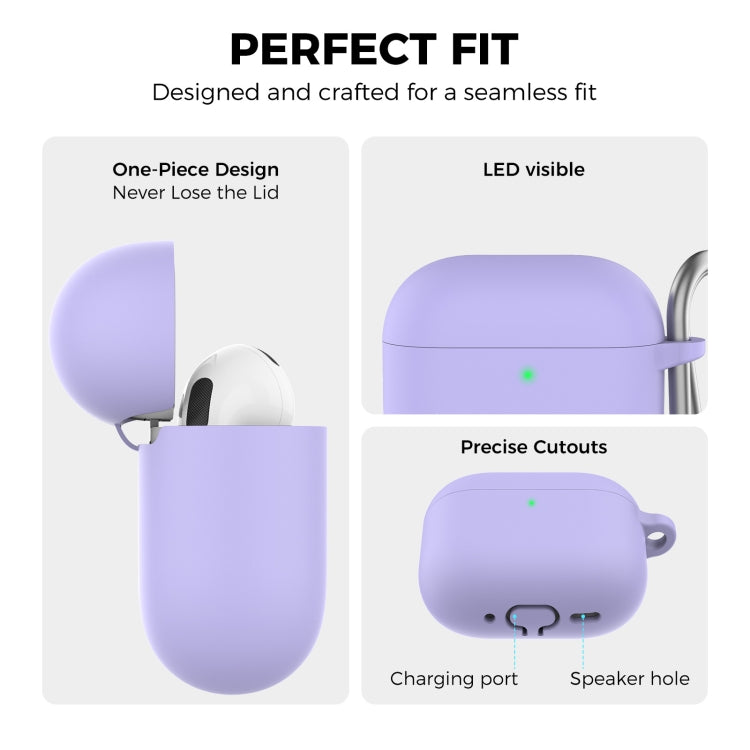 For Airpods 4 AhaStyle WG163 Earphone Drop-Proof Dust-Proof Silicone Protective Case With Cleanning Pen(Black) - free shipping - PMC Jewellery - Order now!
