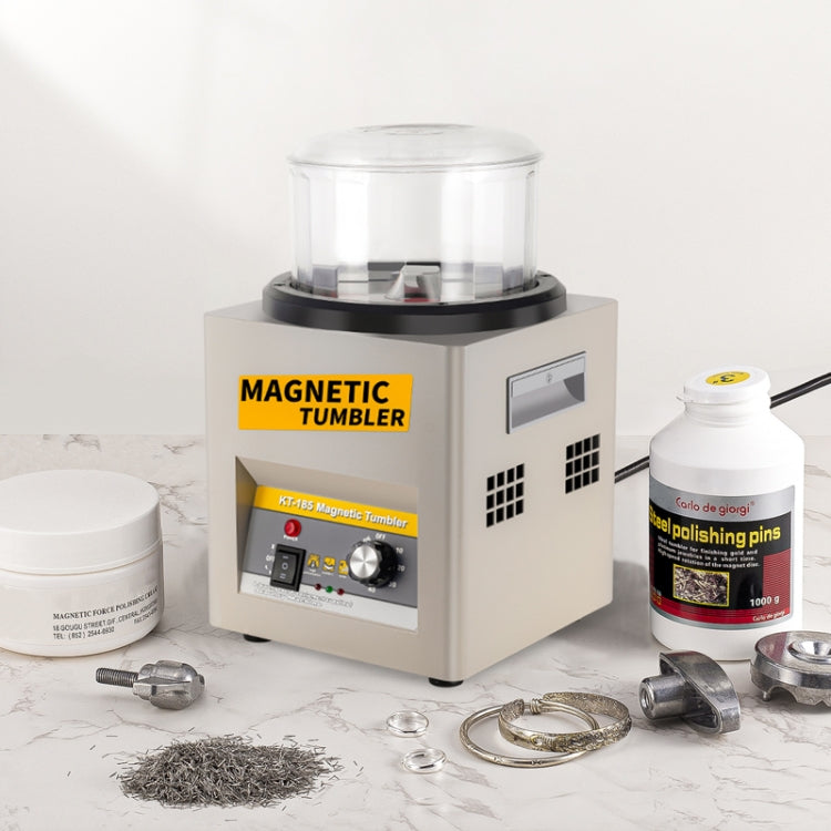 KT-185 Magnetic Polishing Tumbler Stainless Steel Deburring And Polishing Machine, EU Plug(Red) - Polishing Repair by PMC TechLife | Online Shopping South Africa | PMC TechLife | Buy Now Pay Later Mobicred
