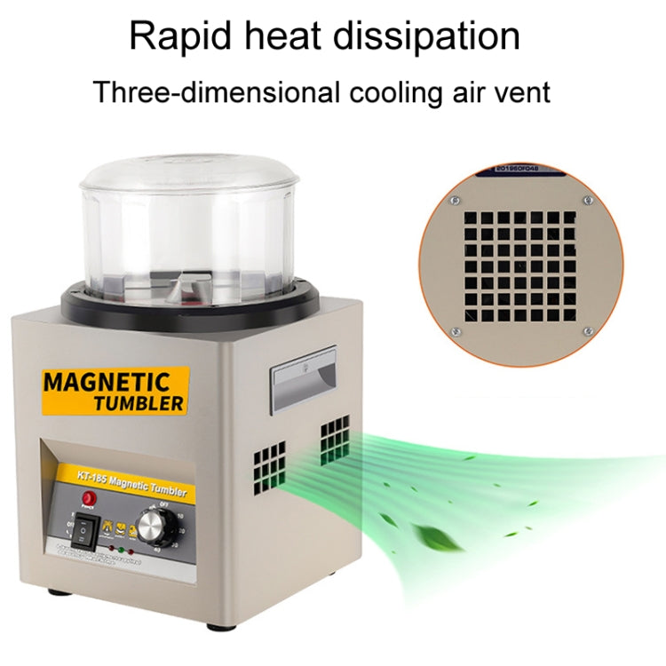 KT-185 Magnetic Polishing Tumbler Stainless Steel Deburring And Polishing Machine, EU Plug(Red) - Polishing Repair by PMC TechLife | Online Shopping South Africa | PMC TechLife | Buy Now Pay Later Mobicred