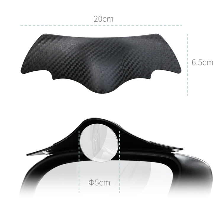 1pair Car Rearview Mirror Rain Eyebrow Blind Spot Reversing Round Mirror(Black) - Convex Mirror & Accessories by PMC TechLife | Online Shopping South Africa | PMC TechLife | Buy Now Pay Later Mobicred