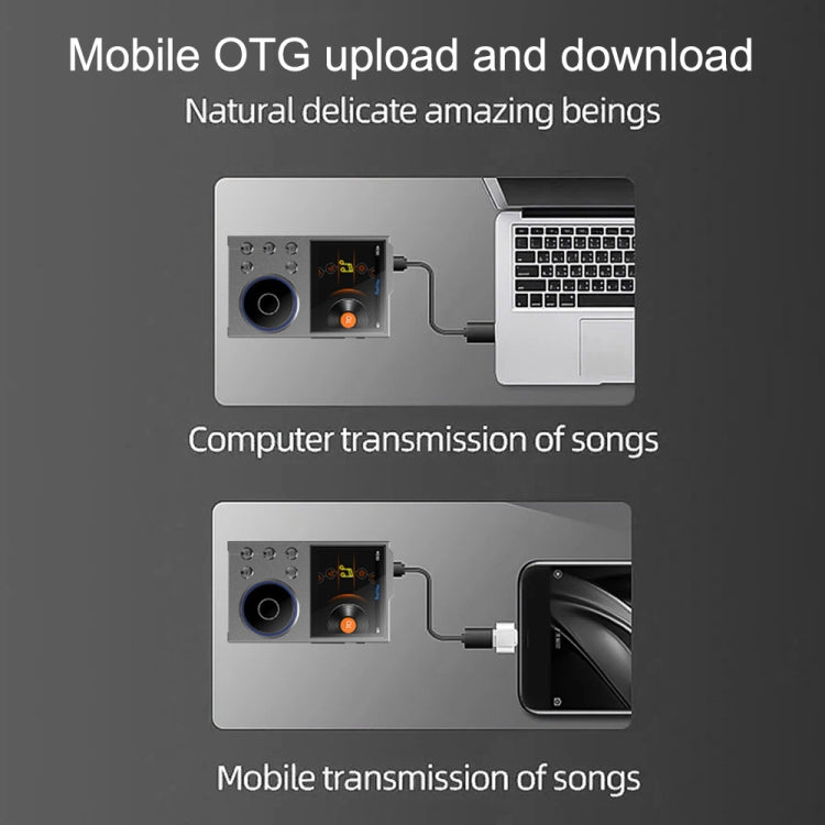 2.4 Inch HIFI Bluetooth Music Player DSD256 Mastering Sound Quality Walkman, Memory: 16GB+32GB(Black) - MP3 Player by PMC TechLife | Online Shopping South Africa | PMC TechLife | Buy Now Pay Later Mobicred