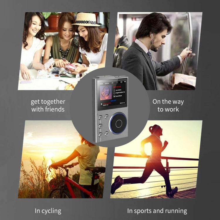 2.4 Inch HIFI Bluetooth Music Player DSD256 Mastering Sound Quality Walkman, Memory: 16GB+8GB(Black) - MP3 Player by PMC TechLife | Online Shopping South Africa | PMC TechLife | Buy Now Pay Later Mobicred