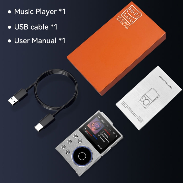 2.4 Inch HIFI Bluetooth Music Player DSD256 Mastering Sound Quality Walkman, Memory: 16GB+8GB(Black) - MP3 Player by PMC TechLife | Online Shopping South Africa | PMC TechLife | Buy Now Pay Later Mobicred