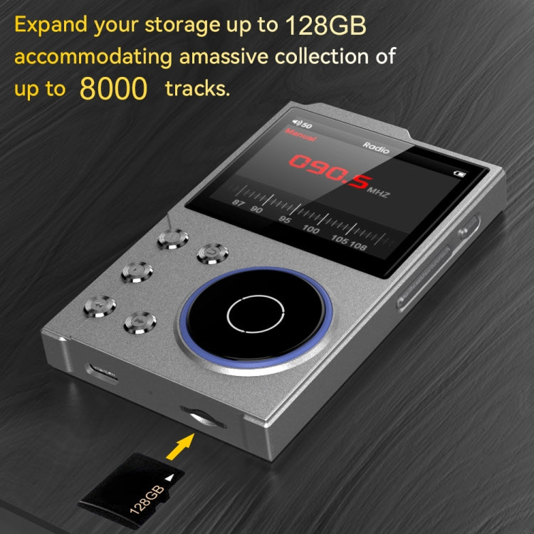 2.4 Inch HIFI Bluetooth Music Player DSD256 Mastering Sound Quality Walkman, Memory: 16GB+8GB(Black) - MP3 Player by PMC TechLife | Online Shopping South Africa | PMC TechLife | Buy Now Pay Later Mobicred