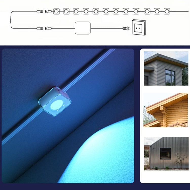 Bluetooth Outdoor Roof Lights Colorful Waterproof Smart Control Holiday Lights, Style: 15m 30 Lights(EU Plug) - Holiday Lights by PMc TechLife | Online Shopping South Africa | PMc TechLife | Buy Now Pay Later Mobicred