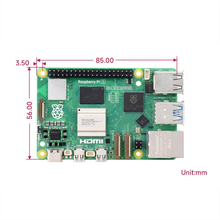Waveshare For Raspberry Pi 5 2.4GHz Quad-Core BCM2712 Processor Development Board, Spec: 8GB - free shipping - PMC TechLife - Order now!