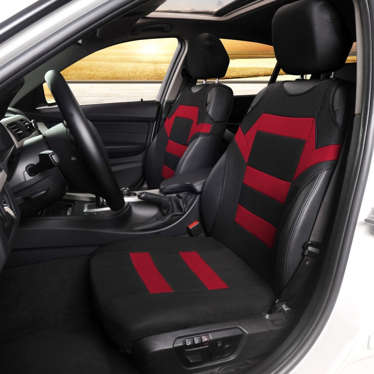 Car Vest Style Double Front Seat Interior Seat Cover(Red) - free shipping - PMC Jewellery - Order now!