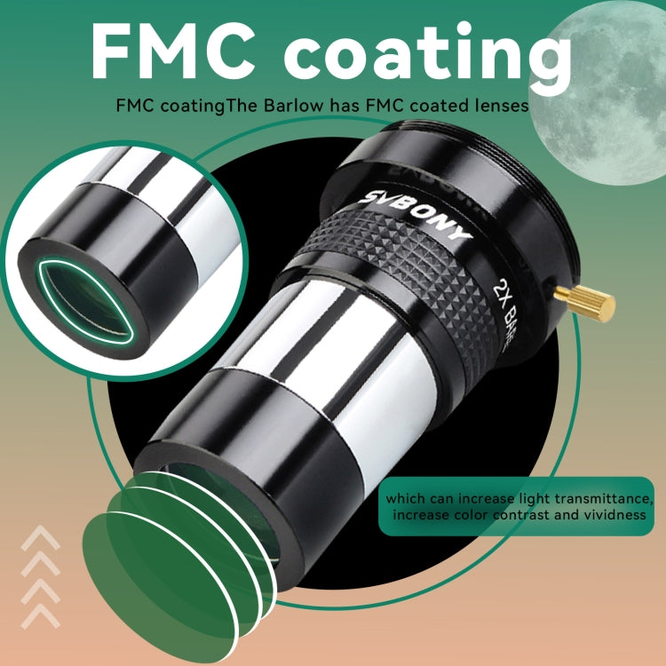 SVBONY SV137 1.25 inch 2X Magnifier M42 Screw Version With T-Port - free shipping - PMC TechLife - Order now!