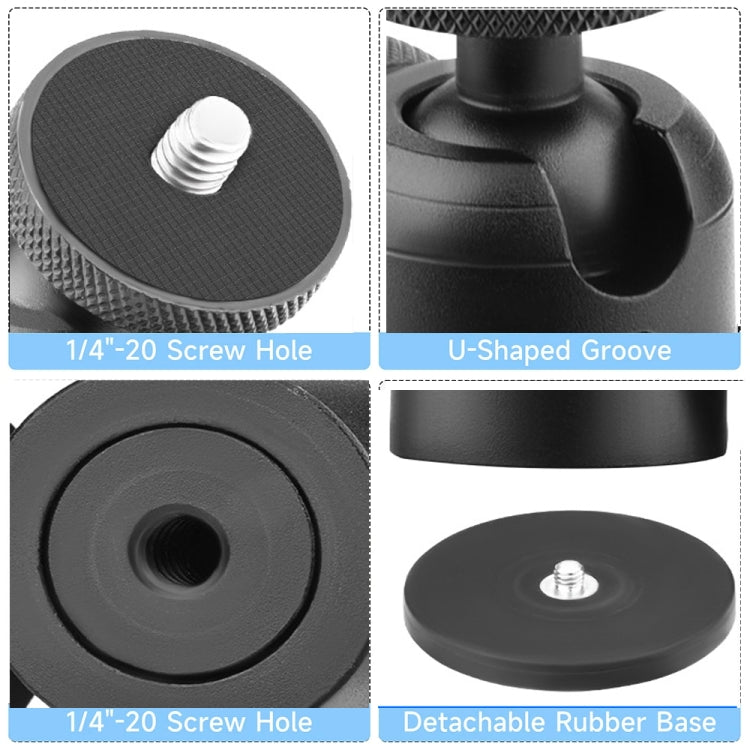 Magnetic Aluminum Alloy Ball Head Mount for Sports Cameras and Mobile Phones - free shipping - PMC TechLife - Order now!