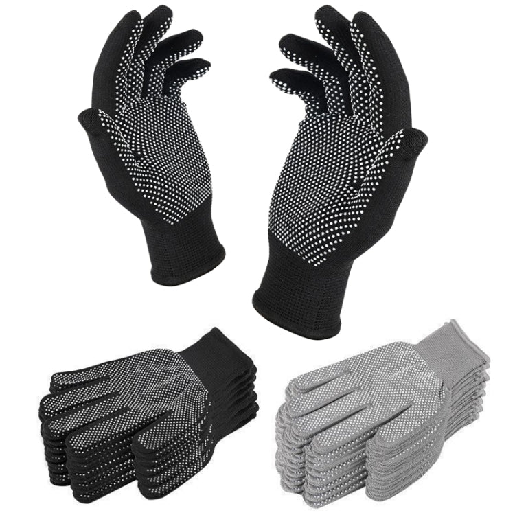 5pairs Outdoor Breathable Non-slip Particle Silicone Hiking Riding Nylon Gloves Thin Mittens(Grey) - Safety Gloves by PMC TechLife | Online Shopping South Africa | PMC TechLife | Buy Now Pay Later Mobicred