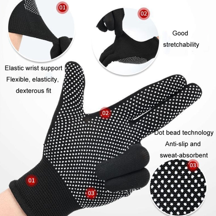 5pairs Outdoor Breathable Non-slip Particle Silicone Hiking Riding Nylon Gloves Thin Mittens(Black) - Safety Gloves by PMC TechLife | Online Shopping South Africa | PMC TechLife | Buy Now Pay Later Mobicred
