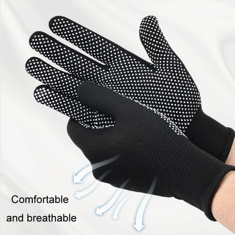 5pairs Outdoor Breathable Non-slip Particle Silicone Hiking Riding Nylon Gloves Thin Mittens(Black) - Safety Gloves by PMC TechLife | Online Shopping South Africa | PMC TechLife | Buy Now Pay Later Mobicred