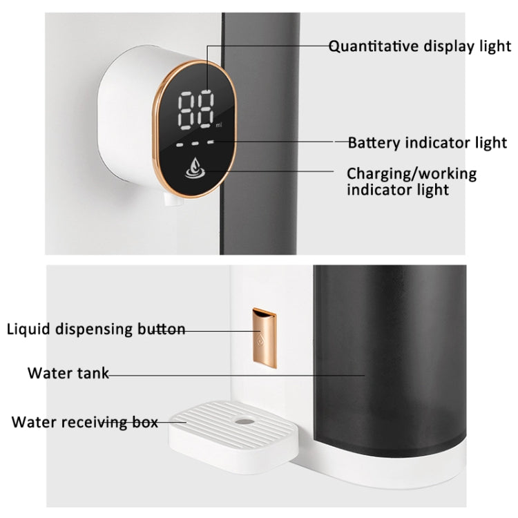 600ml Automatic Mouthwash Dispenser 4 Levels Quantitative with 2 Cups(White) - Soap Dispenser by PMc TechLife | Online Shopping South Africa | PMc TechLife | Buy Now Pay Later Mobicred