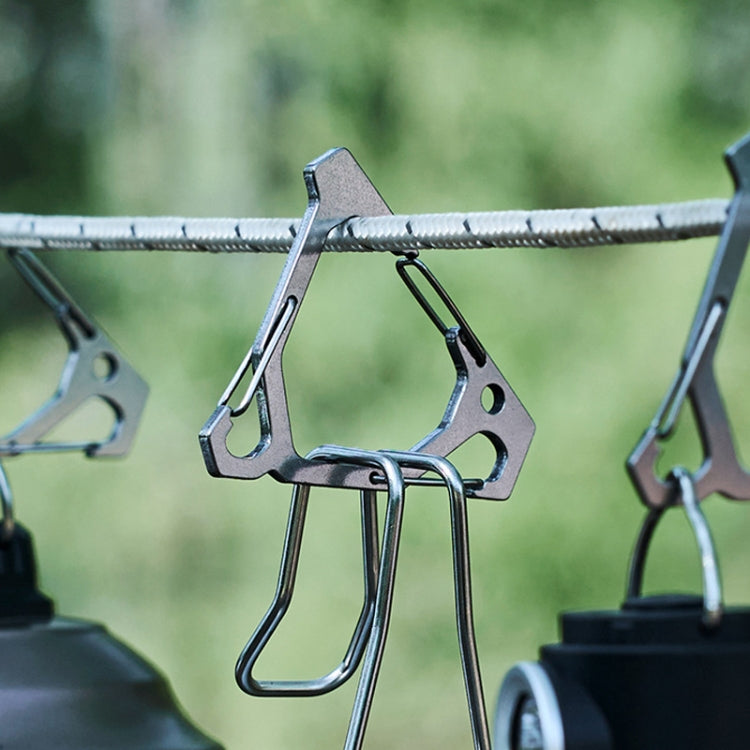 Outdoor Stainless Steel Hanging Buckle Multi-functional Portable Triangle Hook Multi-Hook Carabiner(White) - Hooks by PMC TechLife | Online Shopping South Africa | PMC TechLife | Buy Now Pay Later Mobicred