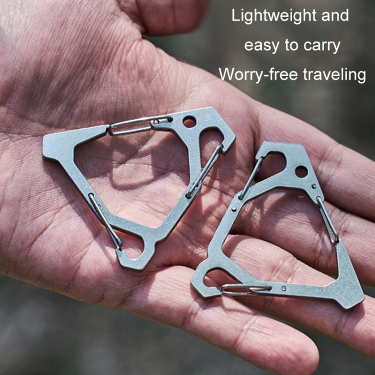 Outdoor Stainless Steel Hanging Buckle Multi-functional Portable Triangle Hook Multi-Hook Carabiner(White) - Hooks by PMC TechLife | Online Shopping South Africa | PMC TechLife | Buy Now Pay Later Mobicred