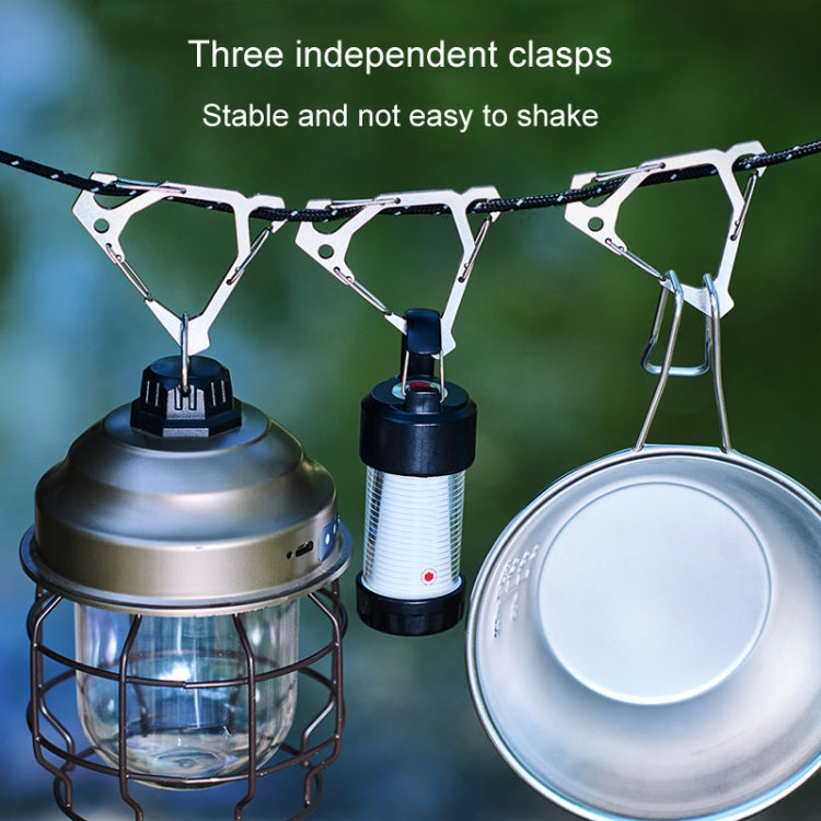 Outdoor Stainless Steel Hanging Buckle Multi-functional Portable Triangle Hook Multi-Hook Carabiner(Black) - Hooks by PMC TechLife | Online Shopping South Africa | PMC TechLife | Buy Now Pay Later Mobicred