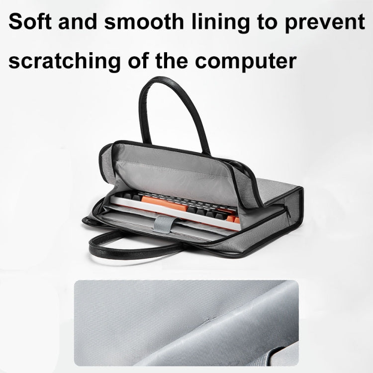 Baona BN-I009 14-inch Large-capacity Shock-absorbing And Wear-resistant Laptop Bag(Gray) - free shipping - PMC Jewellery - Order now!