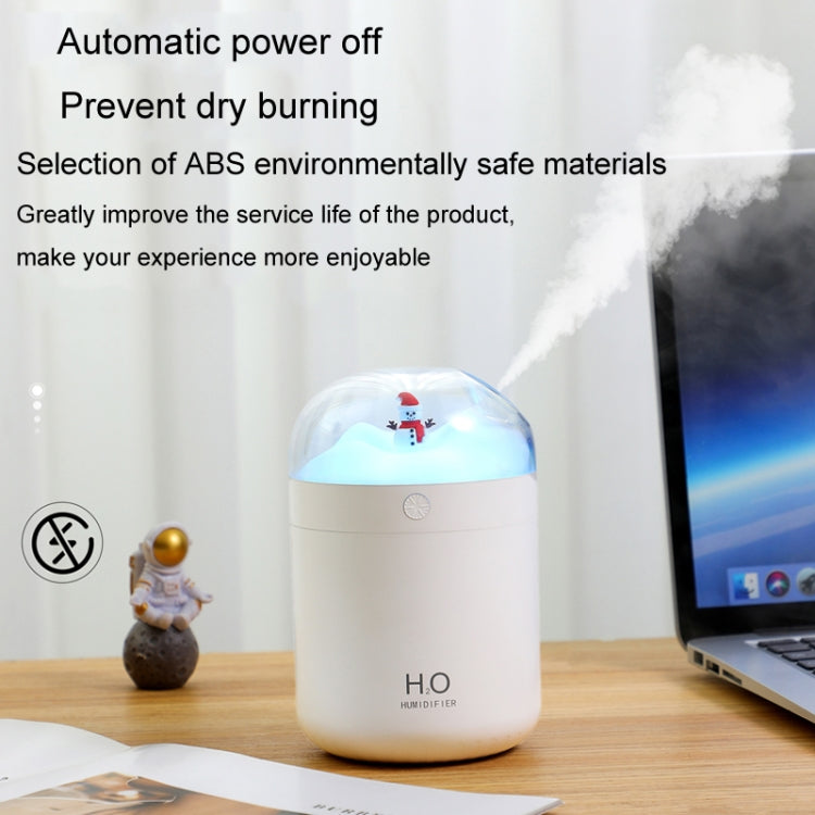 500ml Snowman Humidifier USB Desktop Large Capacity Colorful Ambient Light Air Humidifier(White) - free shipping - PMC TechLife - Order now!