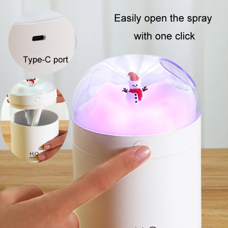 500ml Snowman Humidifier USB Desktop Large Capacity Colorful Ambient Light Air Humidifier(White) - free shipping - PMC TechLife - Order now!