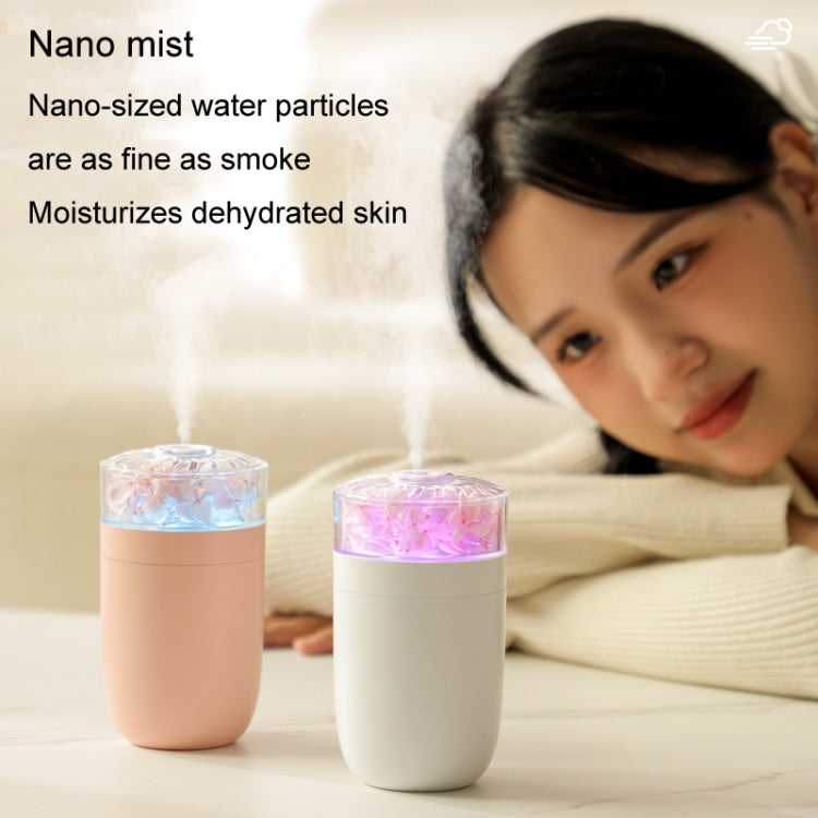 230ml Flower Air Humidifier USB Home Car Aroma Humidifier With Colorful Ambient Light(White) - free shipping - PMC TechLife - Order now!