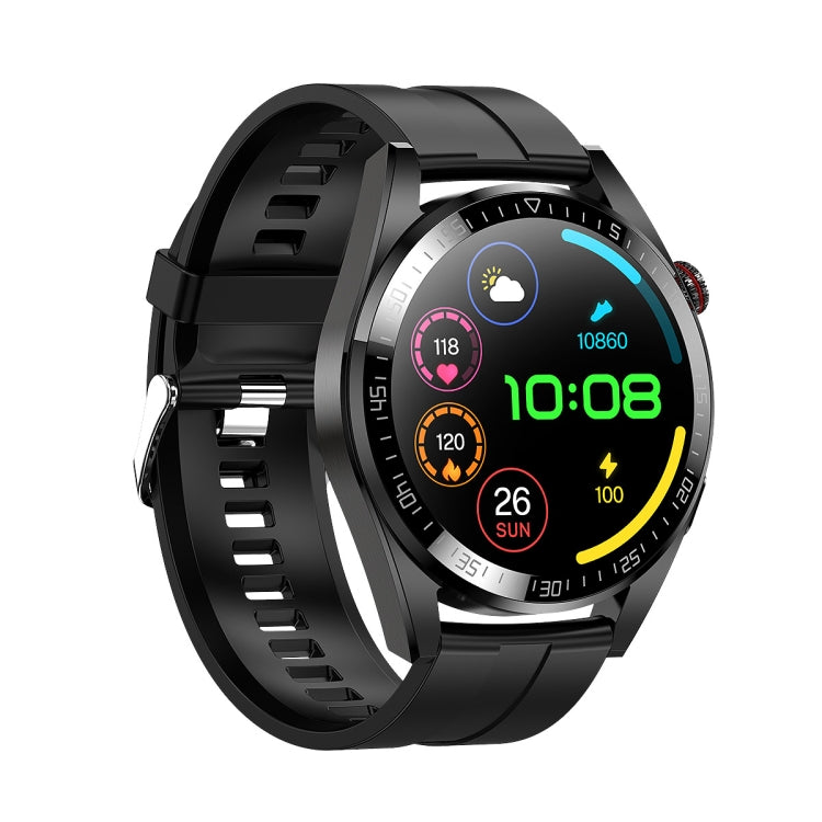 1.43 inch AMOLED Screen Smartwatch Heart Rate Blood Pressure Monitoring Bluetooth Talking Sports Watch, Color: Black Silicone Strap - Smart Watches by PMC TechLife | Online Shopping South Africa | PMC TechLife | Buy Now Pay Later Mobicred