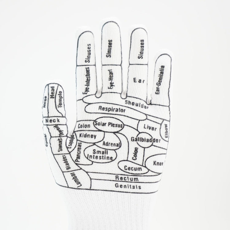 English Hand Massage Gloves Acupuncture Point Palm Reflex Zone Meridian Physical Therapy Gloves, Size: Average - free shipping - PMC TechLife - Order now!