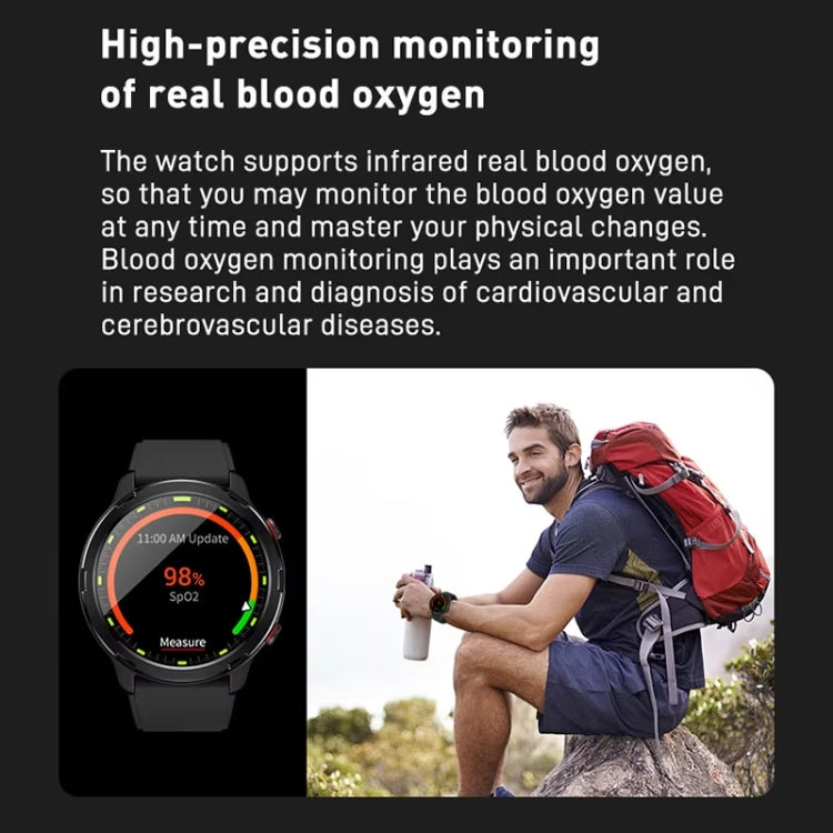 Outdoor GPS Sport Watch 1.32inch HD Round Screen Multi Sport Mode Smartwatch(Black) - free shipping - PMC TechLife - Order now!