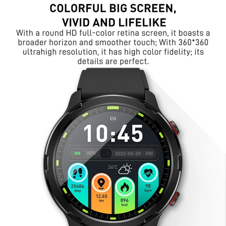 Outdoor GPS Sport Watch 1.32inch HD Round Screen Multi Sport Mode Smartwatch(Black) - free shipping - PMC TechLife - Order now!