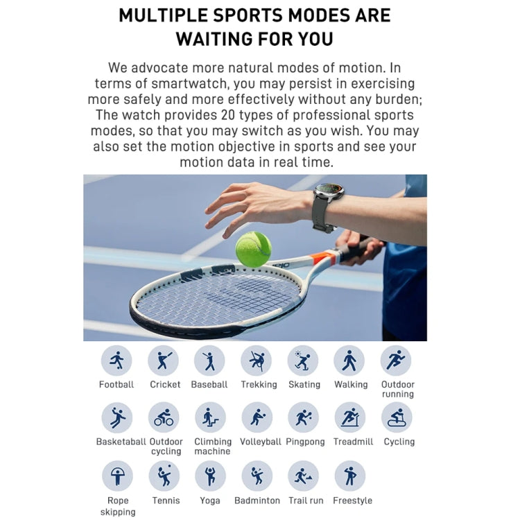 Outdoor GPS Sport Watch 1.32inch HD Round Screen Multi Sport Mode Smartwatch(Black) - free shipping - PMC TechLife - Order now!