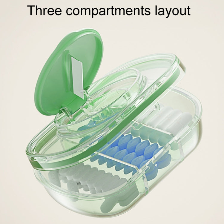 Portable Compartment Sealed Medicine Organizer Large Capacity Pill Dispenser(Transparent Gray) - free shipping - PMC TechLife - Order now!