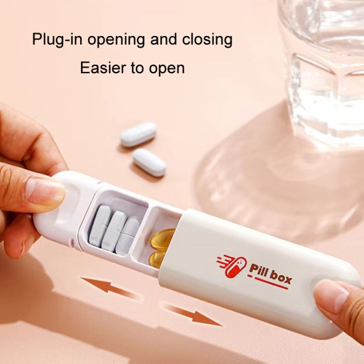 Portable Mini 3 Grids Pill Box Travel Sealed Moisture-proof Medicine Dispenser Pill Storage Box(White) - free shipping - PMC TechLife - Order now!