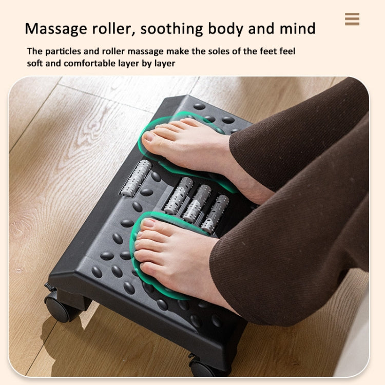 Massage Footrest Foot Rest for Under Desk with 360 Degree Swivel Casters(Black) - free shipping - PMC TechLife - Order now!