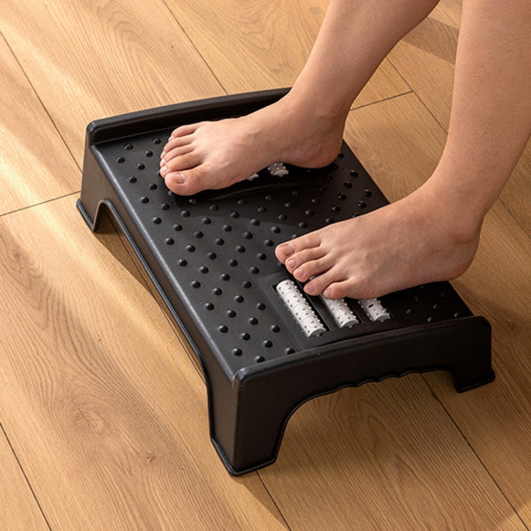 Double-row Roller Massage Foot Pedal Footrest Under the Table(Black) - free shipping - PMC TechLife - Order now!
