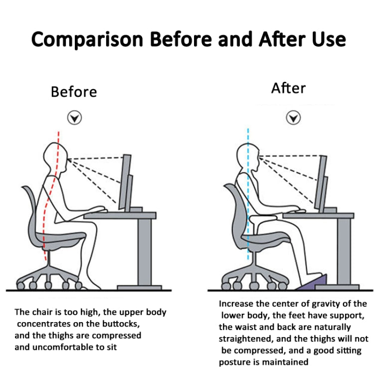 Double-row Roller Massage Foot Pedal Footrest Under the Table(Black) - free shipping - PMC TechLife - Order now!