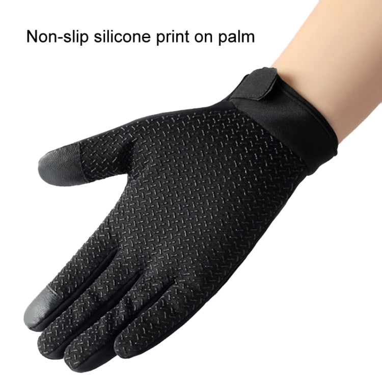 LANYIER Fall Winter Motorcycle Outdoor Riding Gloves Men Velvet Warm Non-slip Touch Screen Windproof Gloves, Size: Average(Blue) - Locomotive Gloves by LANYIER | Online Shopping South Africa | PMC TechLife | Buy Now Pay Later Mobicred