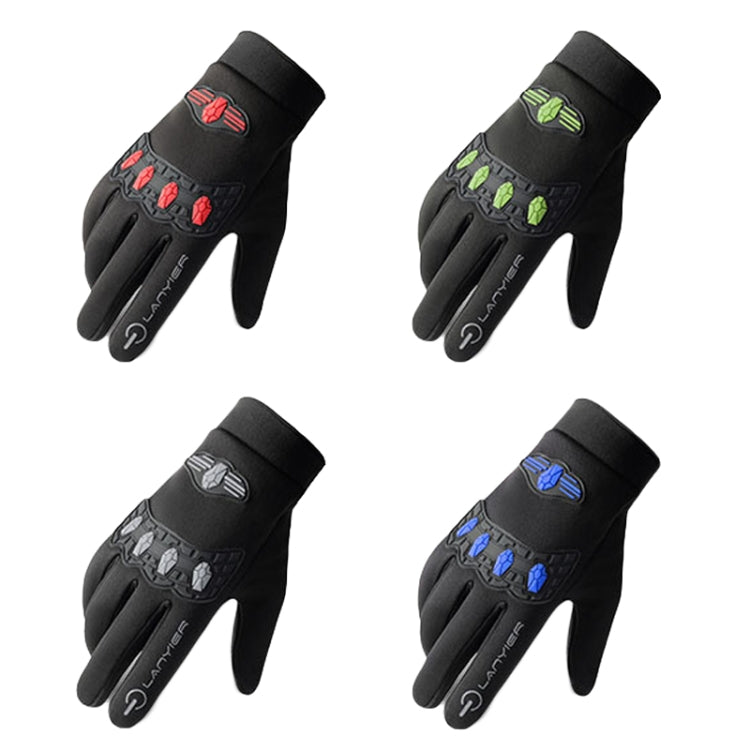 LANYIER Fall Winter Men Outdoor Motorcycle Gloves Riding Warm Windproof Anti-Slip Waterproof Touch Screen Gloves, Size: Average(Red) - Safety Gloves by LANYIER | Online Shopping South Africa | PMC TechLife | Buy Now Pay Later Mobicred