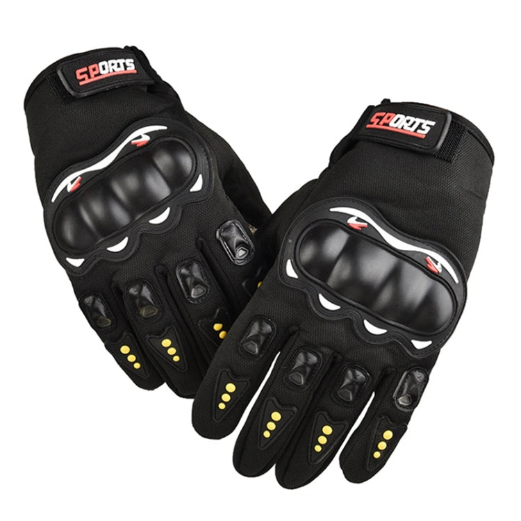 Motorcycle Gloves Men Riding Racing Anti-Slip Hard Shell Outdoor Full Finger Touchscreen Gloves, Size: Average(Black) - free shipping - PMC TechLife - Order now!