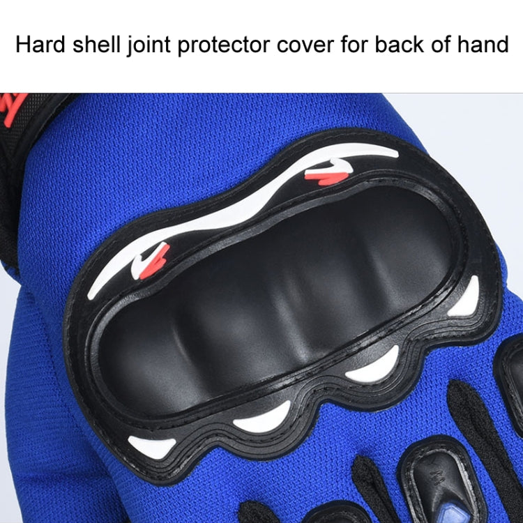 Motorcycle Gloves Men Riding Racing Anti-Slip Hard Shell Outdoor Full Finger Touchscreen Gloves, Size: Average(Blue) - free shipping - PMC TechLife - Order now!